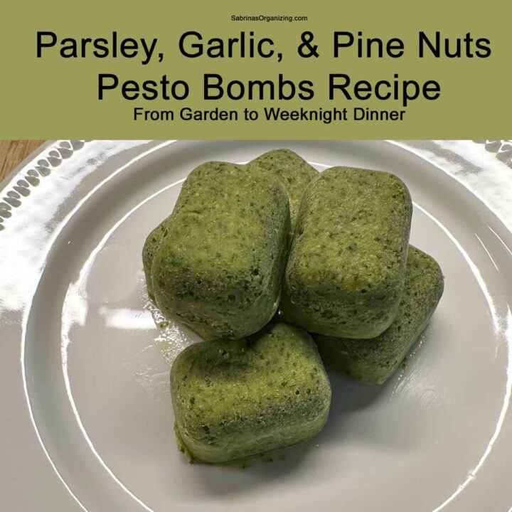 Parsley garlic pine nut pesto bombs recipe