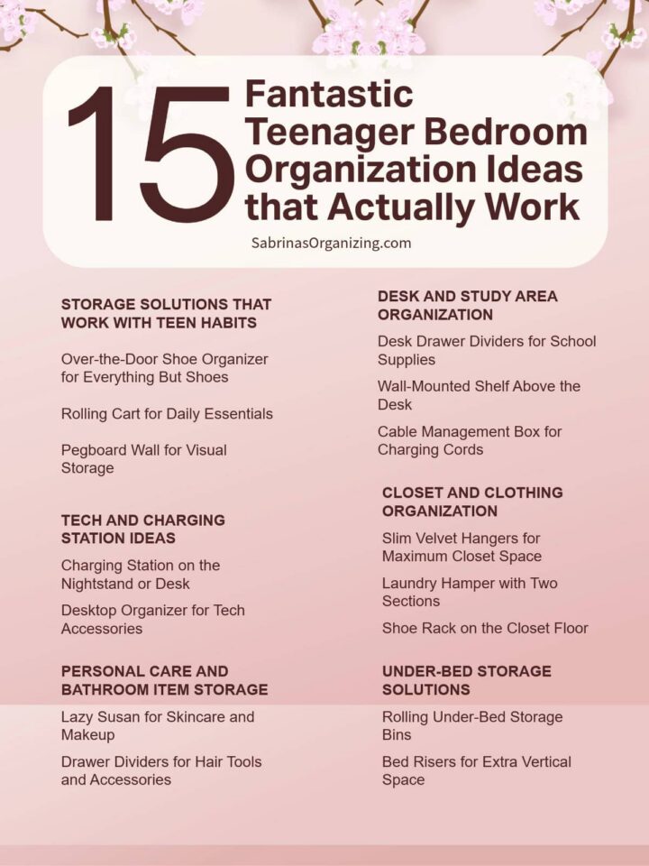 15 Fantastic Teenager Bedroom Organization Ideas that Actually Work