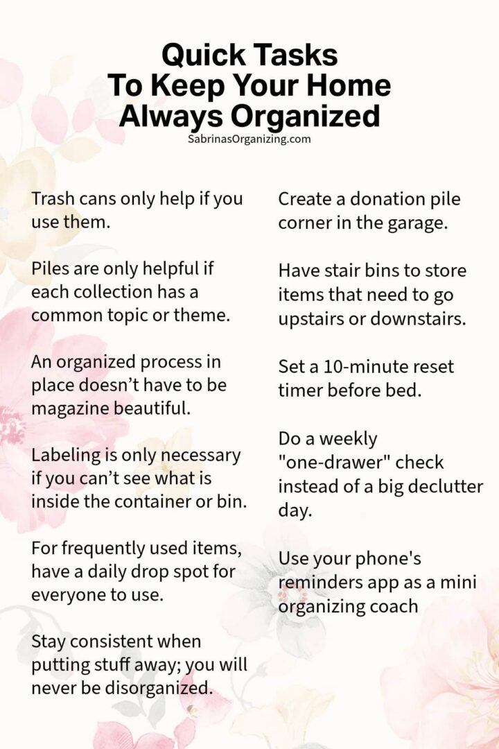 Quick Tasks to Keep Your Home Always Organized for 2026