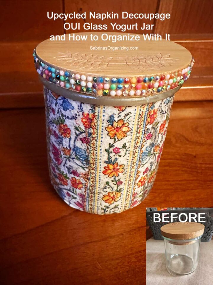 Before and after glass OUI jar