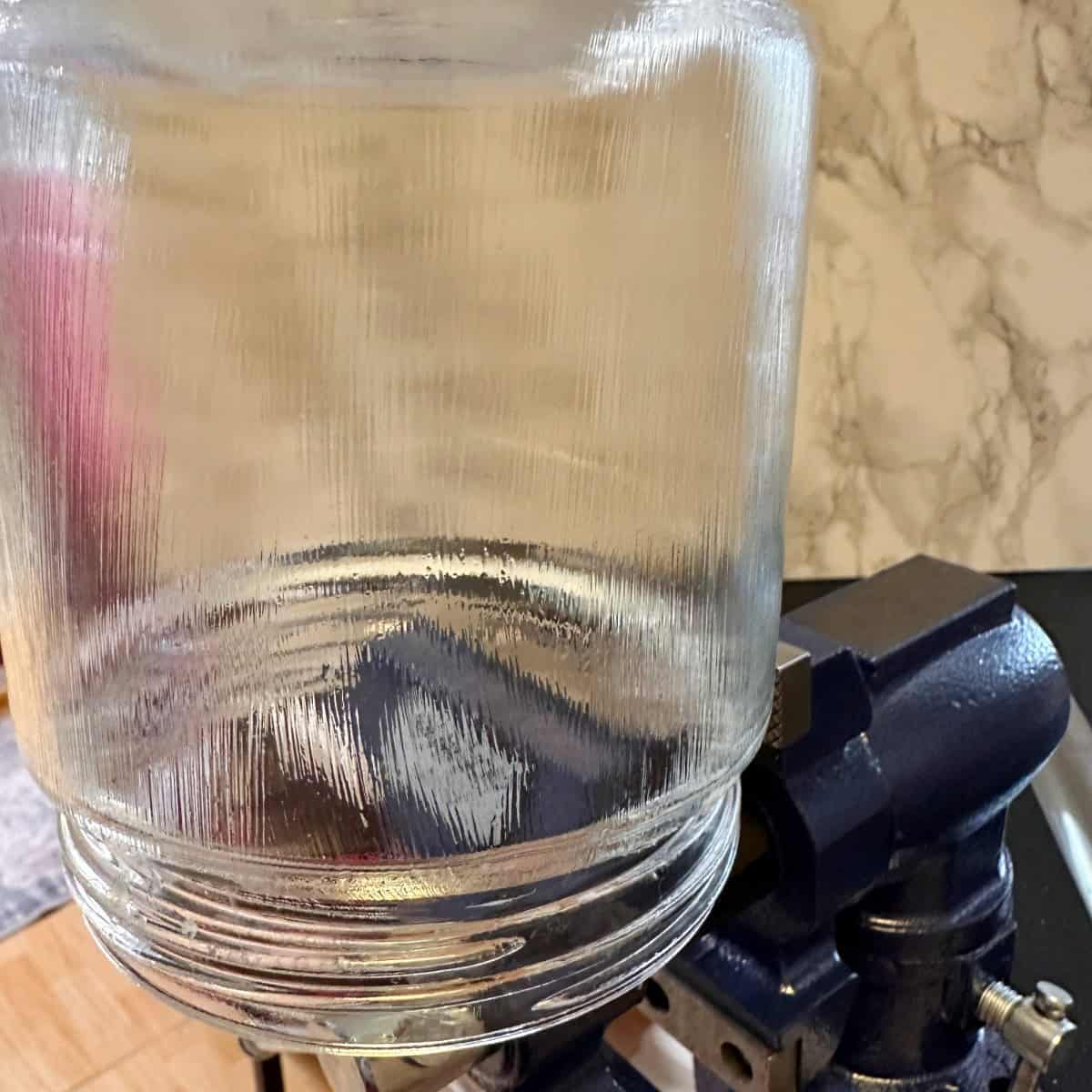 What it looks like after 1 hour of drying gold metal glue