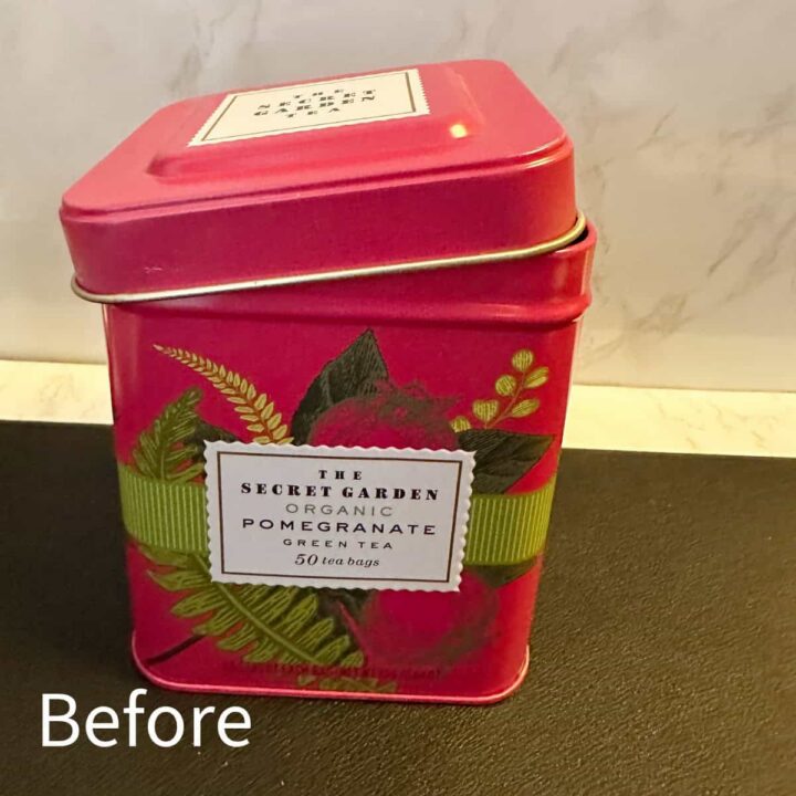 BEFORE tin box upcycling