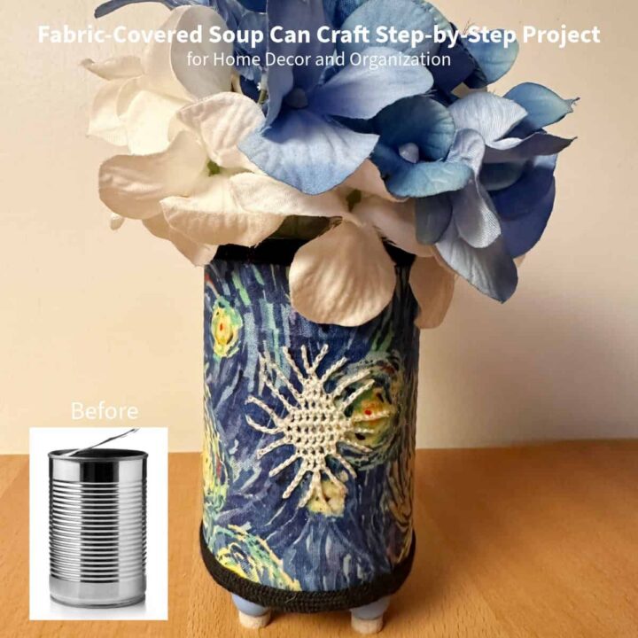Fabric-Covered Soup Can Craft