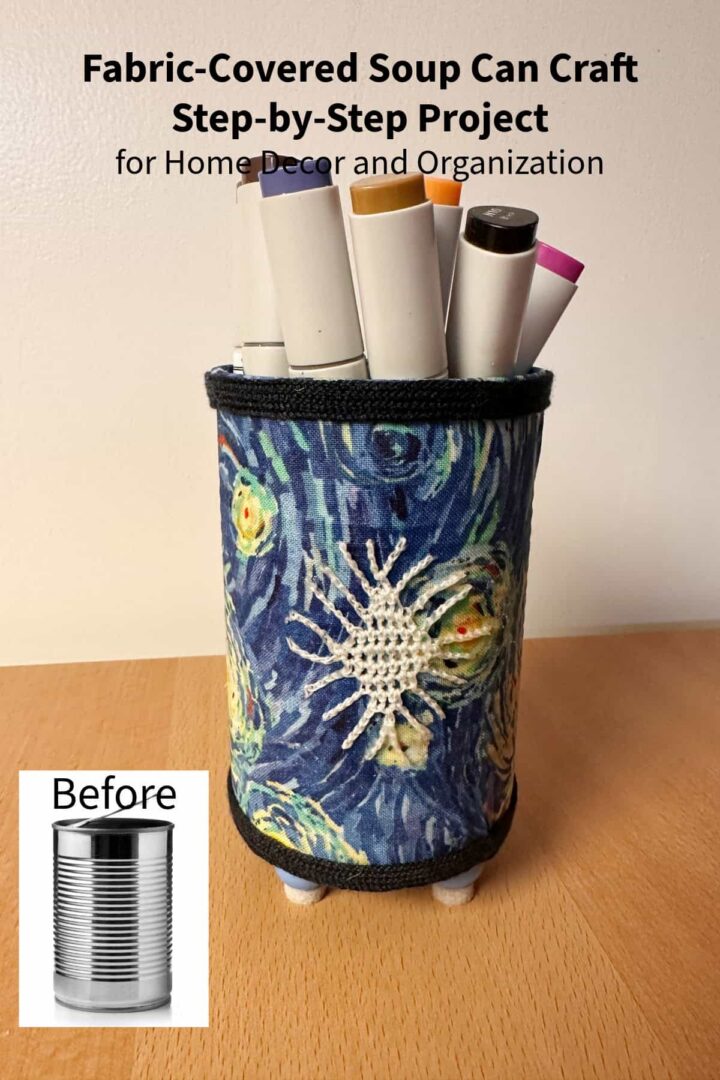 Fabric-Covered Soup Can Craft
