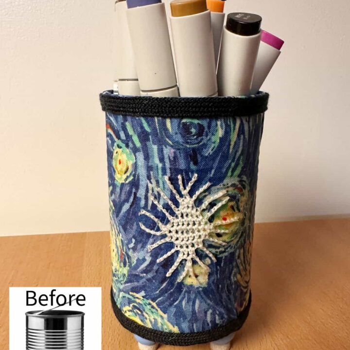 Fabric-Covered Soup Can Craft