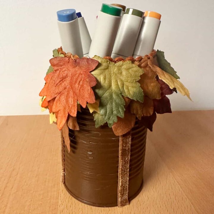 Fall Tin Can to Organize Home DIY Project